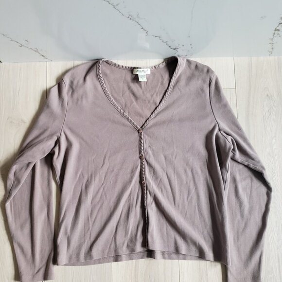 Eddie Bauer Sweater Bundle Women’s XL | Off White + Taupe Knit Crewnecks - Picture 7 of 7